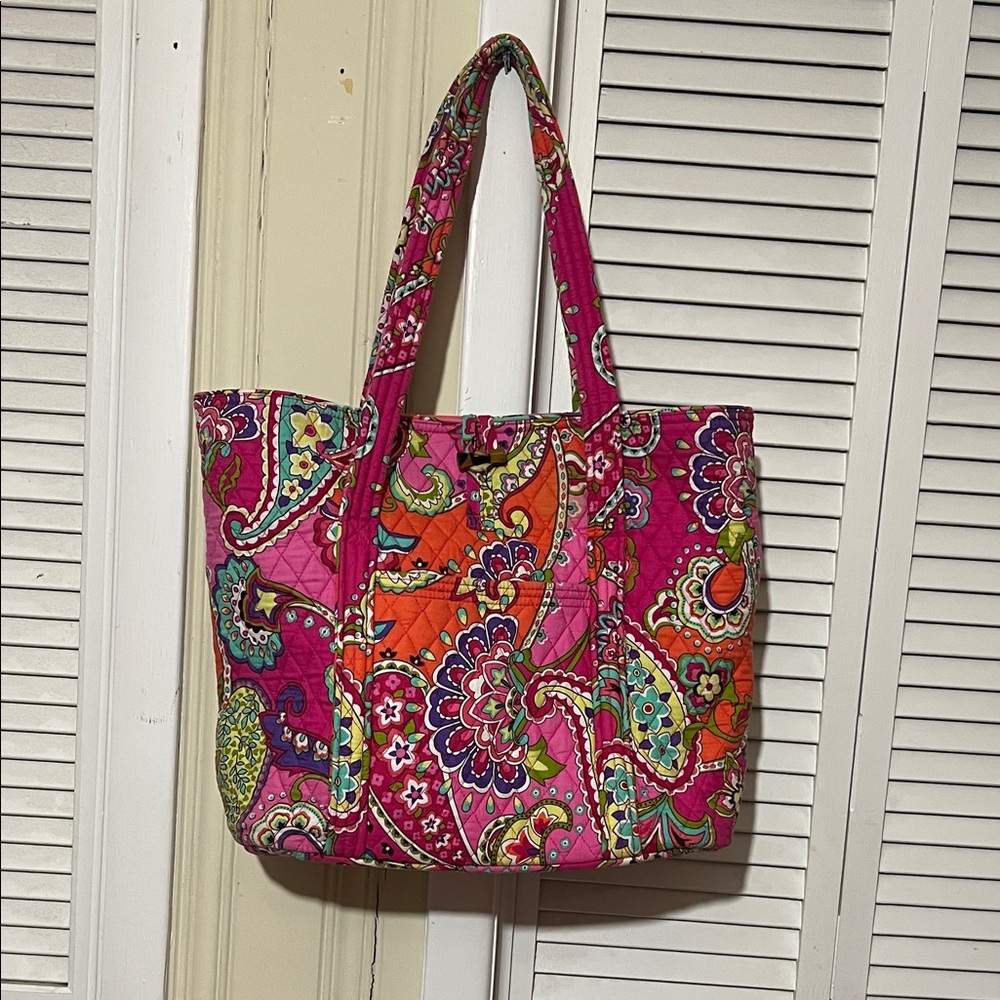 Vera Bradley Pink and Orange Floral Tote